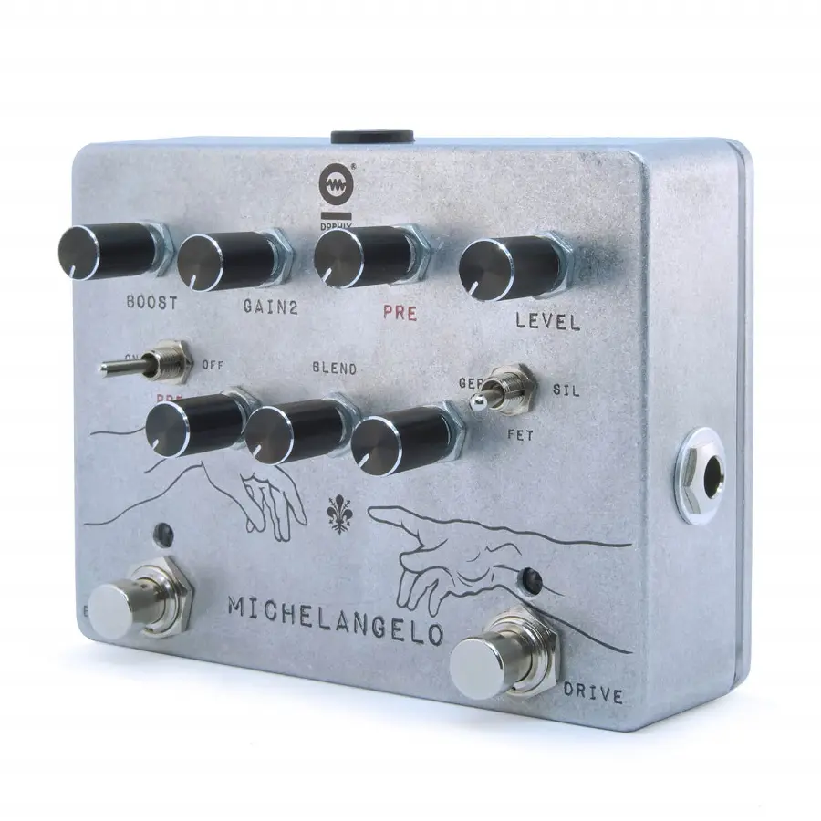 Acustic Bass Guitar boutique pedal - handcrafted product in Italy - original overdrive fashion luxury guitar effects
