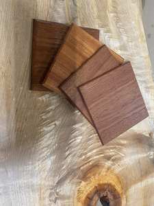 Madera Natural Sin Acabado de Forma Cuadrada con Corteza para Posavasos, Manualidades, Decoraciones Navideñas y de Boda, Pulido a Mano - Product Image 5