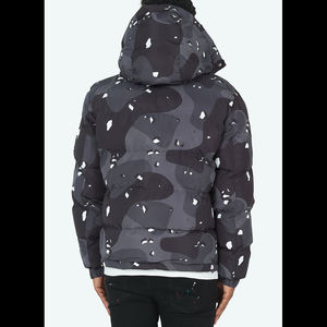 Stylish <b>Mens</b> Nylon Black <b>Camo</b> Customize Winter Puffer <b>Jackets</b> Casual Wear With Adjustable Hood - Product Image 5