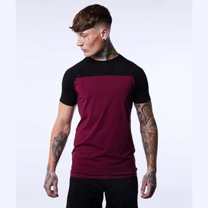 T-shirt Muscle Fit Gym pour homme avec logo personnalisé 95% coton 5% élasthanne col rond manches courtes oversize coupe ajustée motif solide - Product Image 2