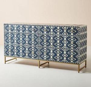 Bone Inlay Chest Drawer Living Room Cabinet Bone Inlay Dresser Bone Inlay Furniture