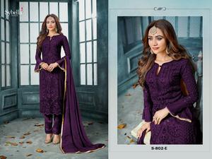 Anarkali สูท/ชุด Anarkali/งานมือ Anarkali Salwar Kameez (Salwar And Kameez) - Product Image 4