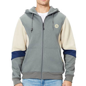 Sudaderas con cremallera de invierno para hombre de buena calidad con bolsillos de dos lados transpirable y secado rápido algodón/poliéster Color sólido - Product Image 4