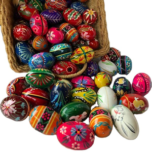Papel maché pintado a mano huevos de Pascua para Decoración - Product Image 5