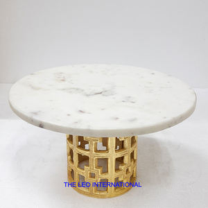 โลหะหรูหราออกแบบดอกไม้ตกแต่งรอบยืนเค้ก - Product Image 4