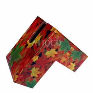 Caja de pañuelos de madera multiusos, clásica, hecha a mano, duradera, con estampados pintados, de ATIQCO - Product Image 6