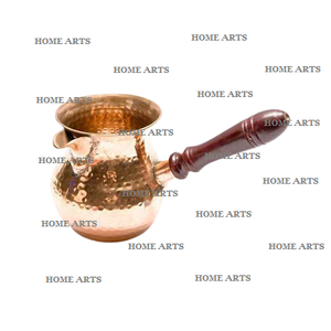 หม้อชากาแฟทำจากทองแดงมีด้ามจับไม้ - Product Image 4