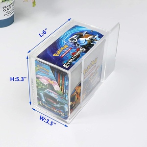Acrylic Box Magnetic Custom Acrylic Box With Magnetic Lid For Trainer Game Card Assembling Acrylic Case For Display