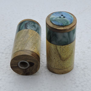 Herramientas de especias de madera y resina, juego de sal y pimienta de nuevo diseño, 2 uds. - Product Image 2