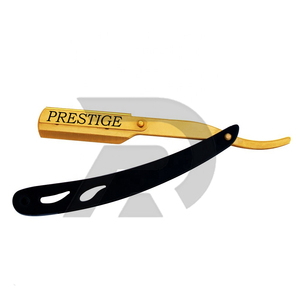 Rasoir de barbier à bord droit pour hommes professionnels Noir Rouge Coupe Gorge Shavette Salon-Rasoir de qualité - Product Image 4