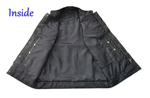 Chaleco de cuero genuino para motorista, de alta calidad, hecho de cuero grueso, para motocicleta - Product Image 6