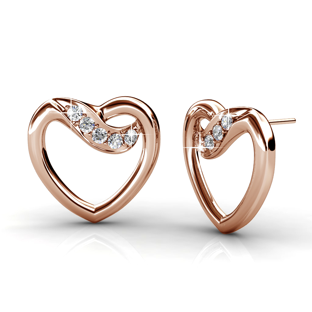 Brass With 18k Rose Gold Plated Luxury Brand Inspired Earrings