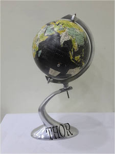 Beau globe terrestre en alun de carte du monde rotatif multicolore pour globe terrestre de table de collège - Product Image 5