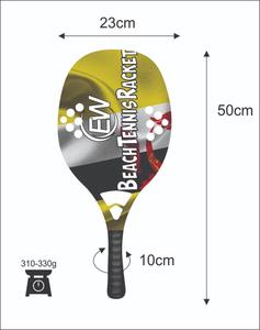 Raquettes de beach tennis et raquettes de paddle/Padel sur mesure avec poignée en fibre de carbone, face de 22 mm, poids 320-340 g - Logos et combinaisons de couleurs - Product Image 3