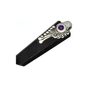 Tibbatan ปากกาทัวร์มารีนสีดำ,จี้ Tibbatan ทรงดินสอแบนสำหรับทัวร์มาลีนสีดำ - Product Image 1