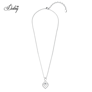 Delicado colgante de Calista torcido de baile adornado con cristales de Swarovski Daisini joyería plata 925 collar de moda - Product Image 5