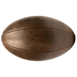 Ballon de Rugby Pakistanais Antique Fait Main en Cuir Véritable Style Rétro Unique Ballon de Football Vintage à Usage Promotionnel - Product Image 2