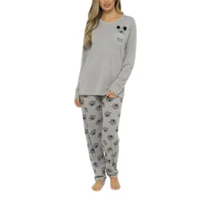 Conjunto de pijama para mujer, venta directa de fábrica, 100% algodón, precio barato