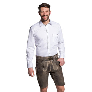 กางเกงขาสั้นบาวาเรีย lederhosen ปักลายสีน้ำตาลทรงสลิมฟิตพร้อมโลโก้ขนาดล้าง6XL ตกแต่งลวดลาย - Product Image 1