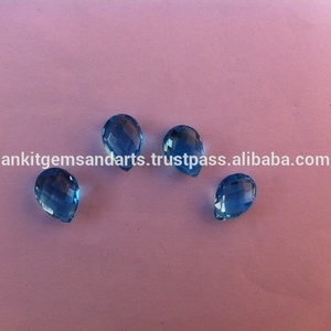 พลอยบุษราคัมสีฟ้าทรงลูกแพร์อัญมณีสีฟ้าทรงหลวมจากธรรมชาติสำหรับทำเครื่องประดับอัญมณีหลวม - Product Image 2