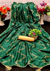 Festival indien porter saree en soie de coton de travail imprimé numérique avec chemisier non cousu couleur noire les femmes portent le meilleur vêtement de prix - Product Image 4