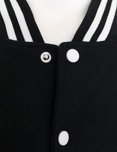 Chaqueta de béisbol Melton Wool Varsity Chaqueta Letterman de algodón con cuello levantado Decoración de bordado de invierno - Product Image 2