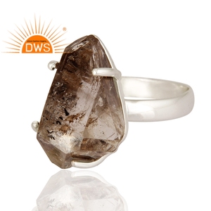 Anillo de cóctel de diamantes Herkimer, joyería de plata de ley 925 de alta calidad - Product Image 2