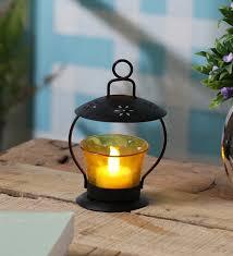 Portavelas de Metal con 3 votivos de vidrio, accesorios decorativos para el hogar y Diwali - Product Image 5