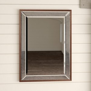 Medieval Edge <b>Rectangular</b> Wall <b>Mirror</b> Contemporary Style With Glass and Metal Frame for Home Decorative Accent - Product Image 2