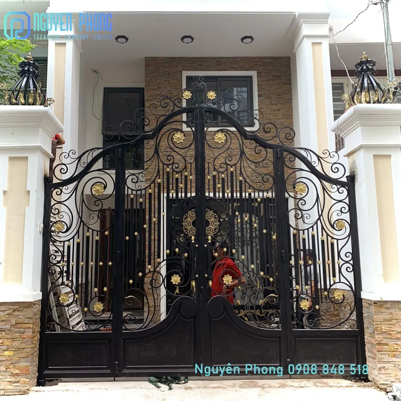 Большие ворота, Декоративный металл по лучшей цене от вьетнамского садового забора, порошковое покрытие забора/эпоксидная краска/оцинкованная