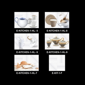 Carrelage numérique moderne robuste de 300x450mm Mosaïque en porcelaine émaillée pour les murs intérieurs Finition brillante Style classique - Product Image 3