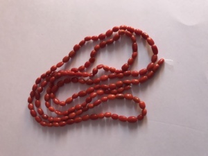 ลูกปัดพลอยปะการังสีแดงธรรมชาติทรงรี - Product Image 5