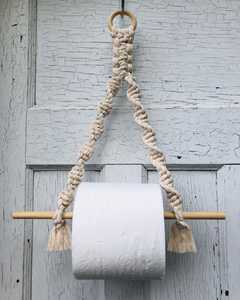 Porte-papier hygiénique en macramé fait à la main, vente en gros - Product Image 5