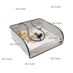 Porte-serviettes en métal de couleur blanche avec porte-serviettes de décoration de table de qualité supérieure à un prix abordable - Product Image 1