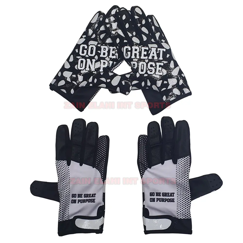 Premium Qualität Großhandel Sticky Palm Handschuh Sublimated / American Football Handschuh für die Jugend