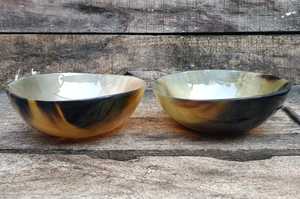 Eco-Friendly Genuine Ox Horn Palm Lathering <b>Soup</b> <b>Bowl</b> Manufacturer's Polished Animal Style Home Decoration Horn Dishes - Product Image 5