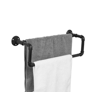 <b>Towel</b> <b>Bar</b> Wood & Industrial Metal Pipe - Product Image 6