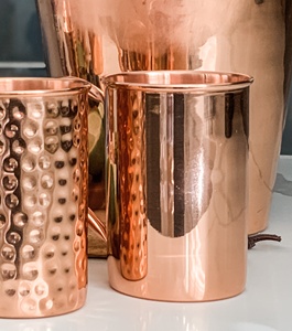 Pure Copper Moscow Mule <b>Mug</b> Round Handle in India Bulk Quantity High Quality Vintage Modern Export Usage Home Hotel Restaurant - Product Image 2