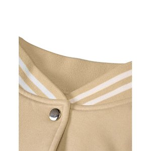 Venta al por mayor Streetwear cuero manga béisbol Letterman personalizado Varsity chaqueta para los hombres Casual cremallera chaqueta tejida chaqueta de trabajo - Product Image 3