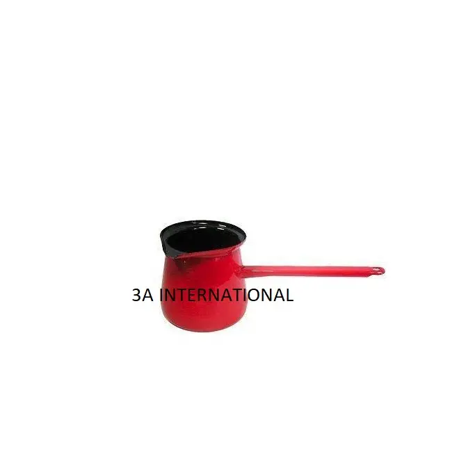 Mini Size Red Colored Enameled Tea Warmer For Luxury Restaurants Home Tabletop Decoration Kitchenware Catering Use