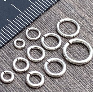 Joyería de Plata de Ley 925, Anillos Abiertos/Cerrados Redondos de 6mm/8mm/10mm, Venta al por Mayor, Accesorios para Joyería, Separadores para Manualidades - Product Image 3