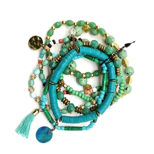 สร้อยข้อมือลูกปัดคริสตัลแบบโบฮีเมียสำหรับผู้หญิงสร้อยข้อมือลูกปัดหินลาวาธรรมชาติสำหรับคู่รัก - Product Image 1