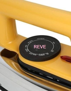 Suela de cerámica para el hogar de alta calidad de hierro seco Reve de 1000 vatios, plancha para ropa de Color Amarillo/NEGRO, 1 año de garantía - Product Image 2