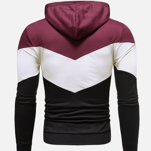 Sudadera con capucha acolchada con estampado de algodón 100% personalizado para hombre, Jersey de invierno recién llegado, sudadera, ropa de calle de bloque de Color, Abrigo con capucha - Product Image 2