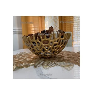 Atractivo Tazón Decorativo de Aluminio Pulido en Color Dorado, de Alta Calidad, Ecológico y con Forma Personalizada - Product Image 5