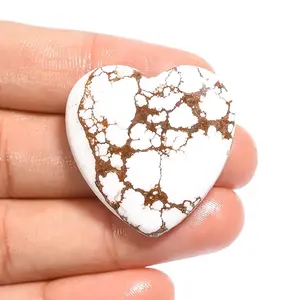 Wild horse magnesite heart shape top gemstone