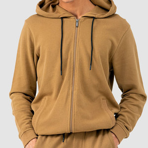 Venta al por mayor Sudadera con capucha Sólido Invierno Cremallera Manga larga Casual En blanco Fleece Pullover Liso Sudaderas con capucha - Product Image 1