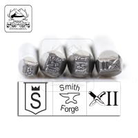 Ensemble personnalisé de 5 outils à main en acier pour marquage de logos, pour forgerons et créateurs de bijoux, en acier 100Cr6 trempé, longueur de tampon 4 pouces