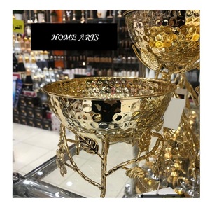 Aluminium Hammered Fruits <b>Bowl</b> With Bestest Quality Gold Color <b>Dessert</b> Snacks Serving <b>Bowl</b> At Cheapest Price - Product Image 2