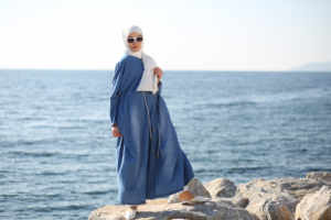 Túnica Abaya de Oriente Medio para mujer, vestido informal de moda modesto para adultos - Product Image 4